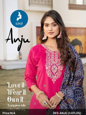 Anju by Kaya Roman Silk Super designer readymade suit with bandhani dupatta at low price wholesale catalogs