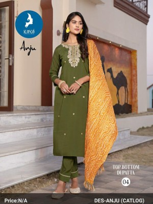 Anju by Kaya Roman Silk Super designer readymade suit with bandhani dupatta at low price readymade suit catalogs