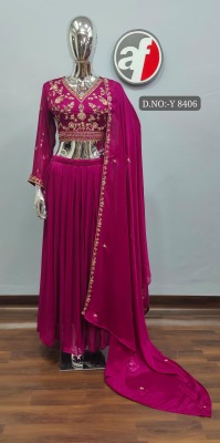 Anju fabric by D N Y8406 designer handwork fancy lehenga choli catalogue at affordable rate Womens