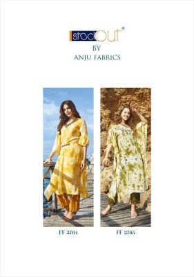 Anju fabrics fashion fever vol 3 designer kaftan stylish georgette Kurti catalogue wholesale   kurtis catalogs