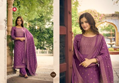 Anjum by Triple A pashmina fabcy unstitched collection of dress material salwar kameez catalogs