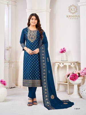 Ankita vol 2 by Krishna trendz reyon foil printed readymade suit catalogue readymade suit catalogs