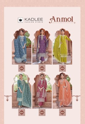 Anmol by Kadlee heavy reyon printed fancy readymade suit catalogue at affordable rate readymade suit catalogs