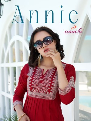 Annie by Aanchi tread embroidered short western top catalogue at affordable rate Aanchi 