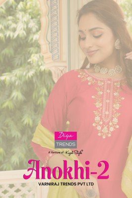 Anokhi vol 2 by Diya Trends fancy straight kurti pant and dupatta at low rate readymade suit catalogs