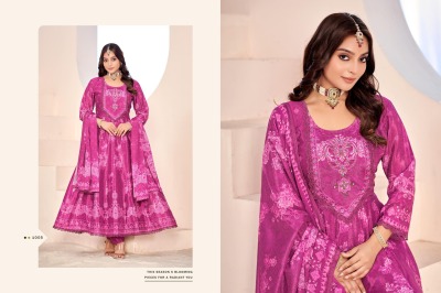 Antra by Isavasyam corporation designer flared anarkali printed suit catalogue readymade suit catalogs