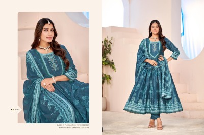 Antra by Isavasyam corporation designer flared anarkali printed suit catalogue readymade suit catalogs