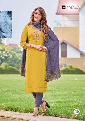 Anupma by Kadlee Silk embroidered soft cotton kurti catalogue at affordable rate kurtis catalogs