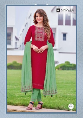 Anupma by Kadlee Silk embroidered soft cotton kurti catalogue at affordable rate kurtis catalogs