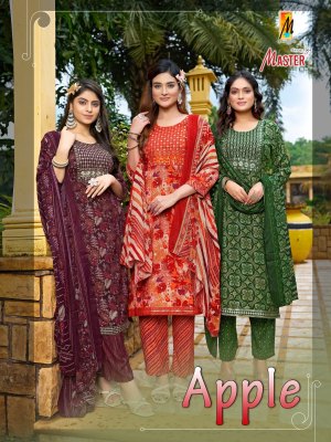 Apple by Master Premium exclusive Capsule printed Kurti  pant and dupatta collection Master