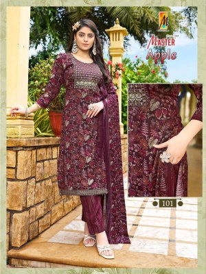 Apple by Master Premium exclusive Capsule printed Kurti  pant and dupatta collection readymade suit catalogs