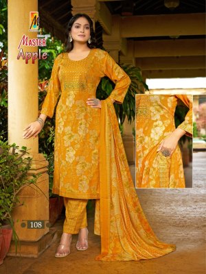 Apple by Master Premium exclusive Capsule printed Kurti  pant and dupatta collection readymade suit catalogs