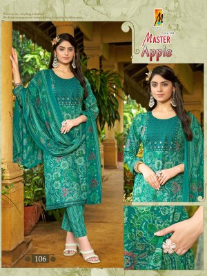 Apple by Master Premium exclusive Capsule printed Kurti  pant and dupatta collection readymade suit catalogs