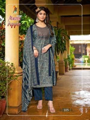 Apple by Master Premium exclusive Capsule printed Kurti  pant and dupatta collection readymade suit catalogs