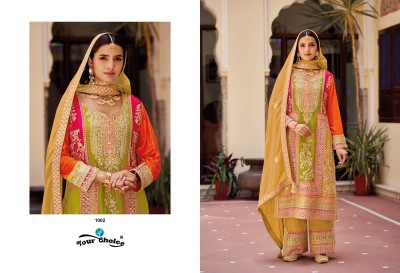 Apurva by your choice  heavy chinon designer embroidered readymade suit catalogue at affordable rate readymade suit catalogs