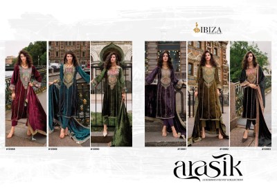 Arasik by IBIZA pure velvet embroidered unstitched pakistani suit catalogue pakistani suit catalogs