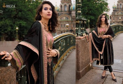 Arasik by IBIZA pure velvet embroidered unstitched pakistani suit catalogue pakistani suit catalogs