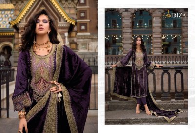 Arasik by IBIZA pure velvet embroidered unstitched pakistani suit catalogue pakistani suit catalogs