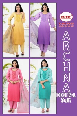 Archna by Devi DNo 8655 Digital Printed Fancy Kurti Bottom and Dupatta catalogue readymade suit catalogs