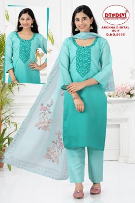 Archna by Devi DNo 8655 Digital Printed Fancy Kurti Bottom and Dupatta catalogue readymade suit catalogs