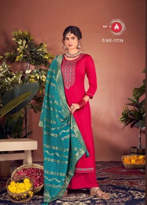 Aroos by Triple A pure jam silk cotton unstitched dress material catalogue at low rate Triple A 