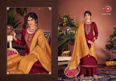 Aroos by Triple A pure jam silk cotton unstitched dress material catalogue at low rate dress material catalogs