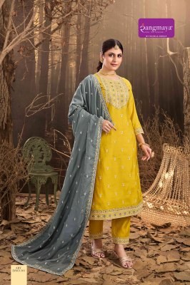 Art by Rangmaya designer roman kurti pant and dupatta catalogue at affordable rate readymade suit catalogs