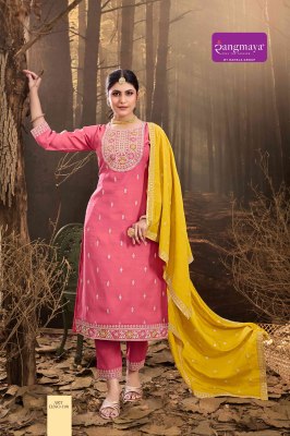 Art by Rangmaya designer roman kurti pant and dupatta catalogue at affordable rate readymade suit catalogs