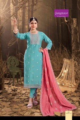 Art by Rangmaya designer roman kurti pant and dupatta catalogue at affordable rate readymade suit catalogs