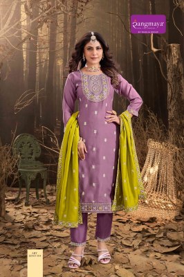 Art by Rangmaya designer roman kurti pant and dupatta catalogue at affordable rate readymade suit catalogs