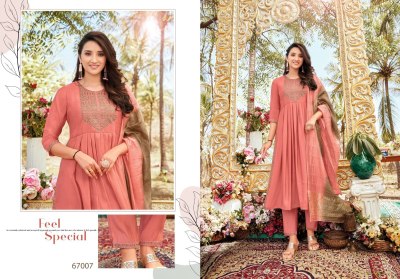 Artio by kapil trendz has luanched spring roll nyra cut kurti with pant and dupatta set at wholesale rate kurtis catalogs