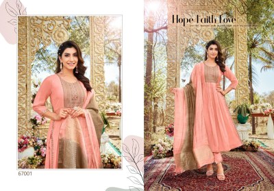 Artio by kapil trendz has luanched spring roll nyra cut kurti with pant and dupatta set at wholesale rate kurtis catalogs