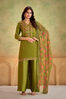 Artridhs lunch Pure Heavy Gaji Silk khatli work readymade suit catalogue at affordable rate readymade suit catalogs