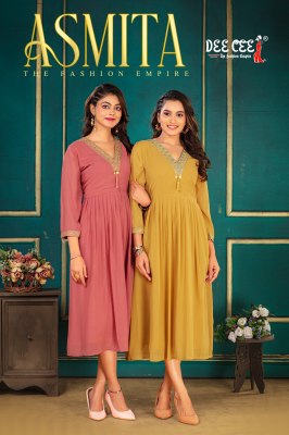 Asmita by Deecee Flared Long embroidered Kurti collection at low price  Dee cee