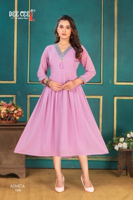 Asmita by Deecee Flared Long embroidered Kurti collection at low price  kurtis catalogs