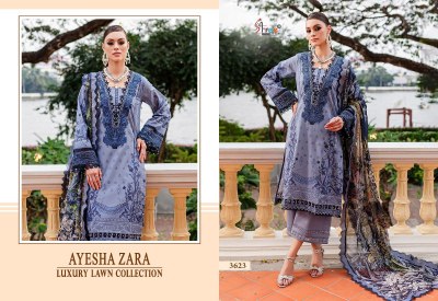 Ayesha Zara luxury lawn collection by shree fab embroidered dress material catalogue salwar kameez catalogs