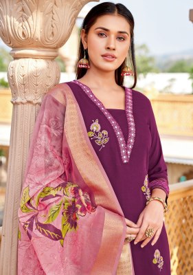 Ayushi by Mittoo Viscose thread Viscorse hand work top bottom and dupatta catalogue at low rate readymade suit catalogs