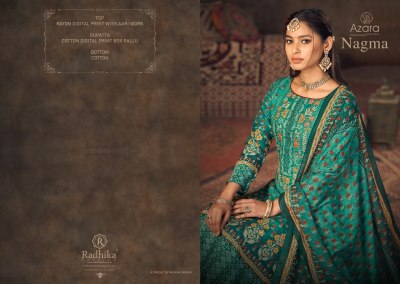 Azara by Nagma reyon digital printed unstitched dress material catalogue at low rate  salwar kameez catalogs