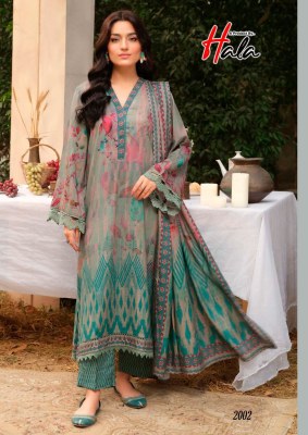 Azure vol 2 by Hala Pure Lawn Cotton Karachi Printed dress material collection with low rate salwar kameez catalogs