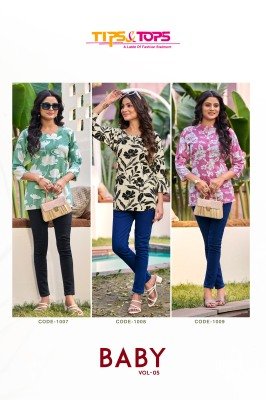 Baby vol 05 by Tips and tops Heavy Reyon Printed Fancy Western Wear collection  western wear catalogs