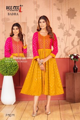 Badra by Deecee Ghre frock style kurti catalogue at affordable rate kurtis catalogs