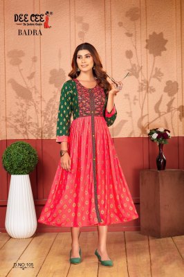 Badra by Deecee Ghre frock style kurti catalogue at affordable rate kurtis catalogs