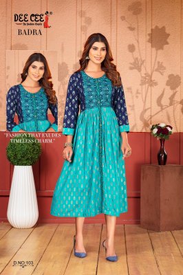 Badra by Deecee Ghre frock style kurti catalogue at affordable rate kurtis catalogs