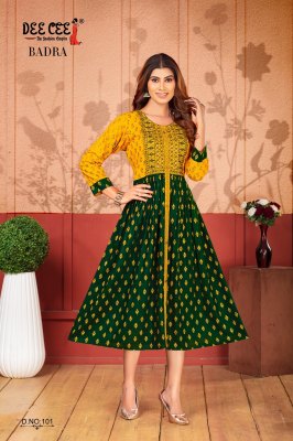 Badra by Deecee Ghre frock style kurti catalogue at affordable rate kurtis catalogs