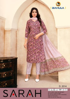 Bahula by Sara cotton printed readymade kurti pant and dupatta catalogue at affordable rate readymade suit catalogs