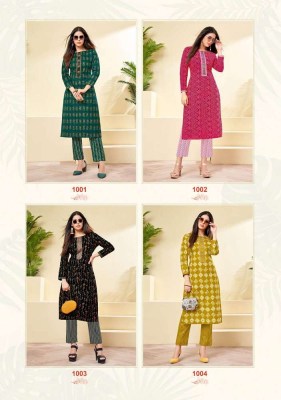 Balaji Cotton Naishaa vol 1 Embroidery  work cotton Kurti with pants set wholesale Kurti catalogue  kurtis catalogs