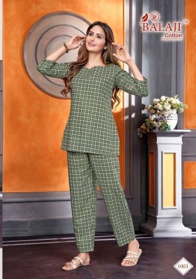 Balaji Cotton Presents Co Ord set printed top with pant wholesale Kurti catalogue  kurtis catalogs