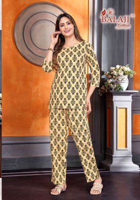 Balaji Cotton Presents Co Ord set printed top with pant wholesale Kurti catalogue  kurtis catalogs