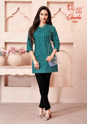 Balaji Cotton by Omisha vol 2 short cotton printed womans top catalogue at wholesale price  kurtis catalogs