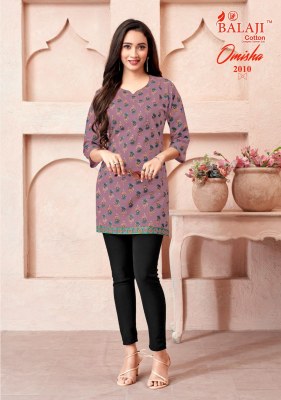 Balaji Cotton by Omisha vol 2 short cotton printed womans top catalogue at wholesale price  kurtis catalogs